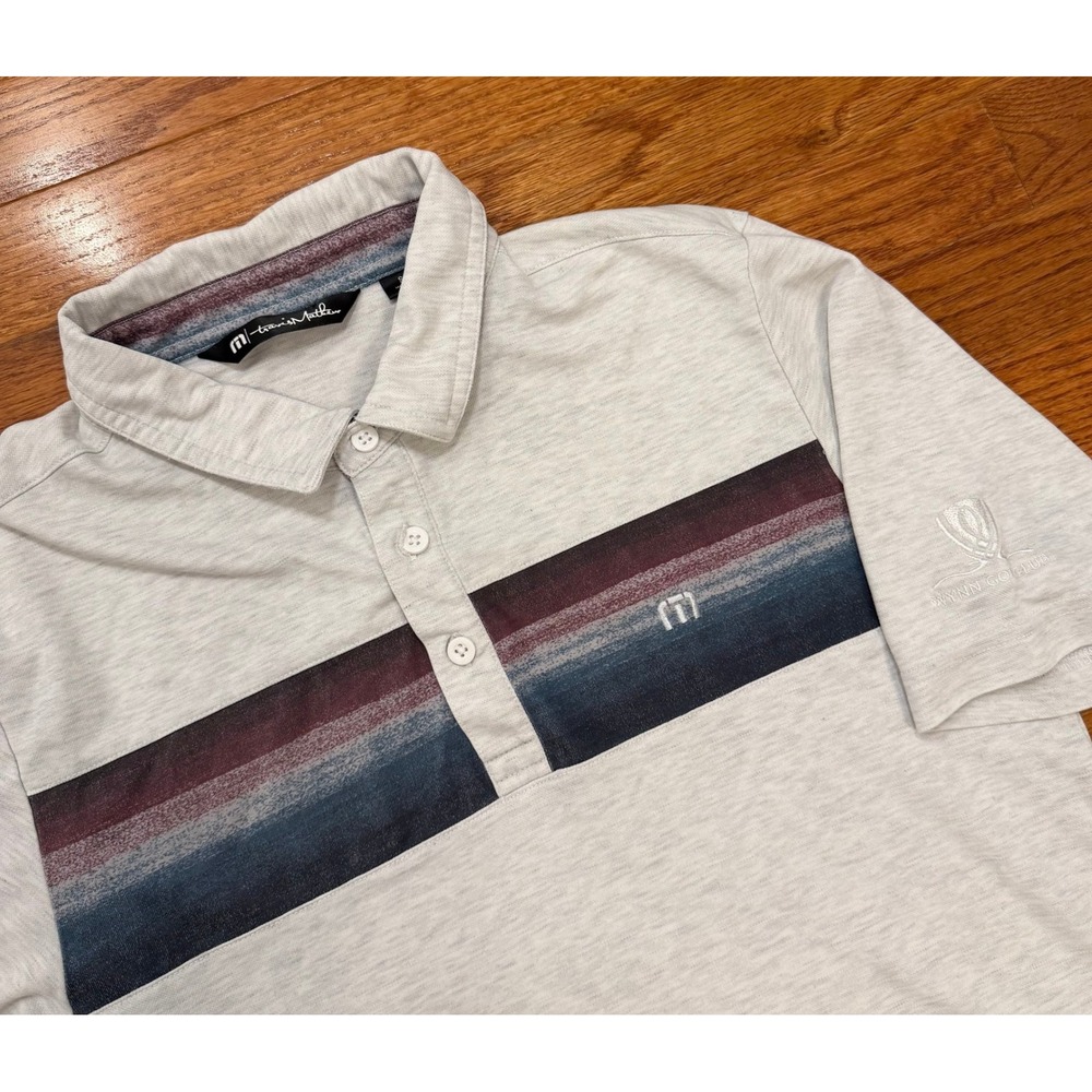 Travis Mathew Wynn Golf‎ Club Las Vegas Polo Shirt Mens Small Gray Pima Stretch